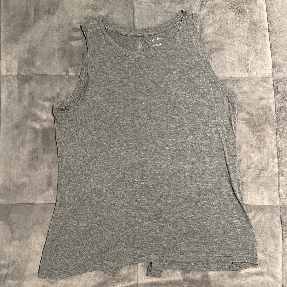 Halogen Back Keyhole Tank Small Gray